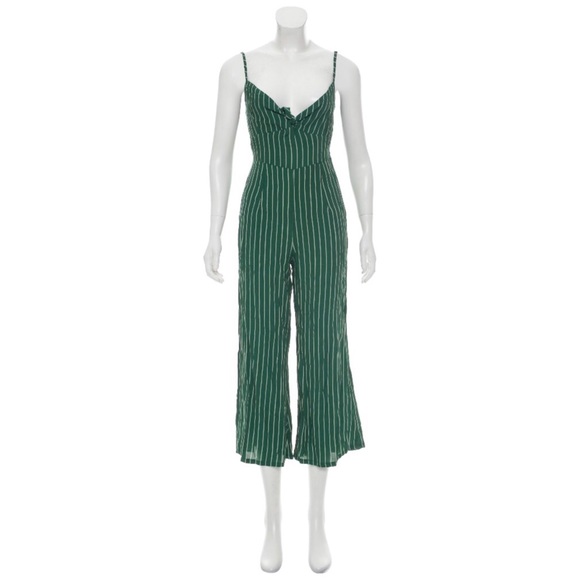 Faithful the Brand Presley Green Striped Jumpsuit - Picture 3 of 5